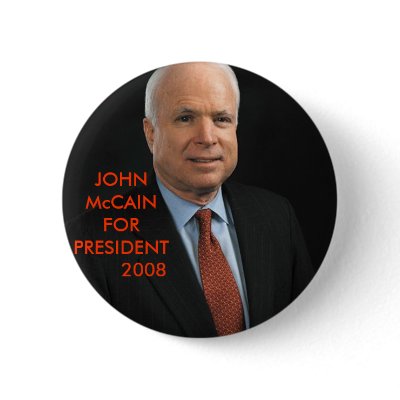 JOHN McCain Pinback Buttons by jackw21