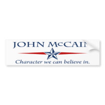 John McCain Character Bumper Sticker bumper stickers by mccain_palin John McCain Character Bumper Sticker bumper stickers