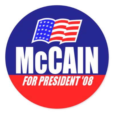 John McCain for President 08 Sticker by jjackson72
