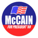 John McCain for President 08 Sticker by jjackson72 John McCain for President 08 Sticker