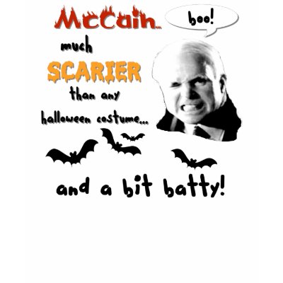 John McCain Funny Halloween Womens Shirt by SideSplitters