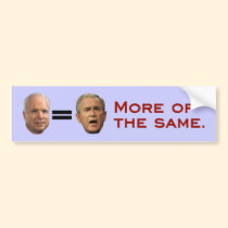John McCain = George W. Bush bumper stickers