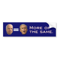John McCain = George W. Bush (Reverse) bumper stickers by BeezKneez John McCain = George W. Bush (Reverse) bumper stickers