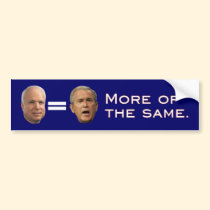 John McCain = George W. Bush (Reverse) bumper stickers