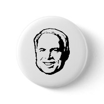 JOHN MCCAIN HEAD T-SHIRT buttons by Politicaltshirts JOHN MCCAIN HEAD T-SHIRT buttons