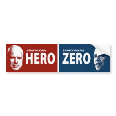 John McCain Hero Bumper Sticker by repswag