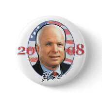 John McCain Portrait Button