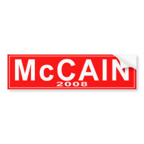 John McCain Red 2008 Bumper bumper stickers