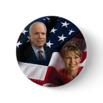 John McCain & Sarah Palin, 2008 Elections Button