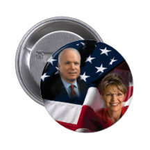 John McCain & Sarah Palin, 2008 Elections Button
