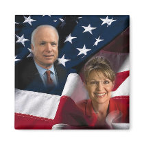 John McCain & Sarah Palin, 2008 Elections Refrigerator Magnet