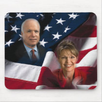 John McCain & Sarah Palin, 2008 Elections Mouse Mats