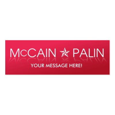 John McCain * Sarah Palin Business Card Templates by spacedust