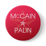 John McCain * Sarah Palin Pinback Button