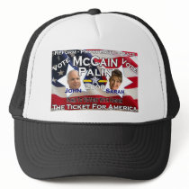 John McCain Sarah Palin Election 08 Mesh Hat