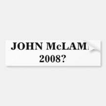 JOHN McLAME 2008? Bumper Stickers