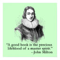 John Milton Portrait and Quote Poster posters