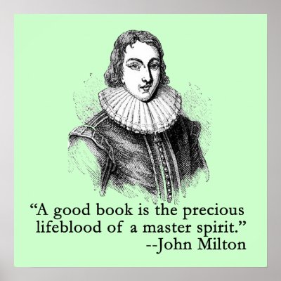 John Milton Portrait and Quote