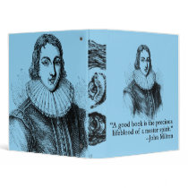 John Milton Quote Customizable Binder by CustomizeACard John Milton Quote Customizable Binder