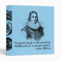 John Milton Quote Customizable Binder