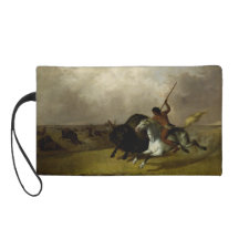 John Mix Stanley - Buffalo Hunt on the Southwester Wristlet Clutches
