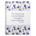 John Muir Nature Quote with Spring Crocus Flowers notebooks