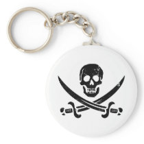 John Rackham (Calico Jack) Pirate Flag Jolly Roger Key Chain