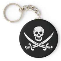 John Rackham (Calico Jack) Pirate Flag Jolly Roger Key Chains