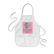 John Ruskin Fish Freedom Quote Apron
