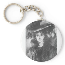 John Singer Sargent - Baroness de Meyer Keychain