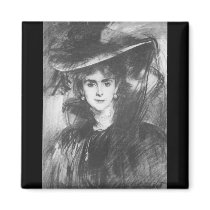 John Singer Sargent - Baroness de Meyer Magnets