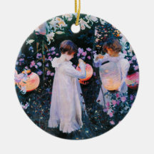 John Singer Sargent Carnation Lily Lily Rose Christmas Ornament