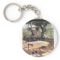 John Singer Sargent - Two wine glasses Key Chains