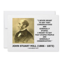 John Stuart Mill Stupid People Conservative Personalized Announcements