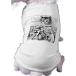 John Tenniel Cheshire Cat from Alice in Wonderland Dog Tee Shirt