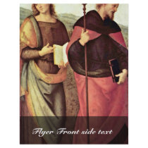 John The Baptist And St. Augustine By Perugino Flyers