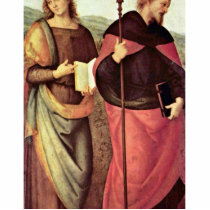 John The Baptist And St. Augustine By Perugino Acrylic Cut Out
