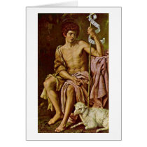 John The Baptist By Bartolome Gonzalez Y Serrano Card