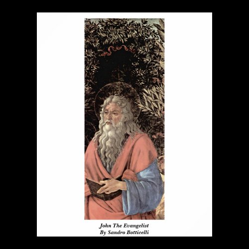 John The Evangelist By Sandro Botticelli Print