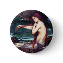John Waterhouse - A Mermaid Button