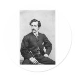 John Wilkes Booth ~ Assassin of President Lincoln Round Sticker