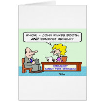 john wilkes booth benedict arnold genealogy greeting card