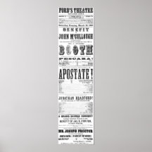 John Wilkes Booth Playbill Poster
