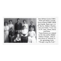 John Willard Quinn family photo Customized Photo Card