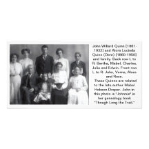 John Willard Quinn family photo Customized Photo Card