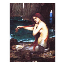 John William Waterhouse Mermaid Personalized Invites
