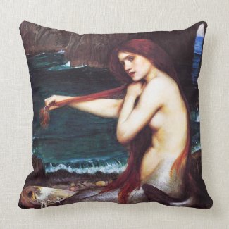 John William Waterhouse Mermaid Pillow