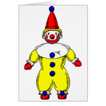Johnny Automatic Clown Cartoon Cards