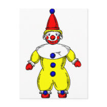 Johnny Automatic Clown Cartoon Postcards