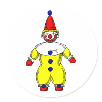 Johnny Automatic Clown Cartoon Stickers